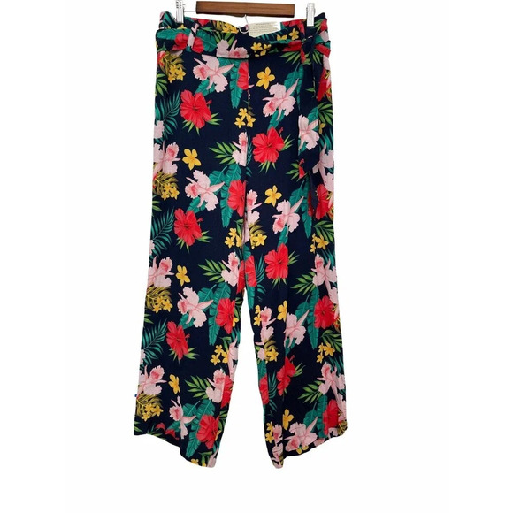 NEW Soft Surroundings Floral Hibiscus Everglade Wide Leg Pants Size Medium NWT - Picture 2 of 12